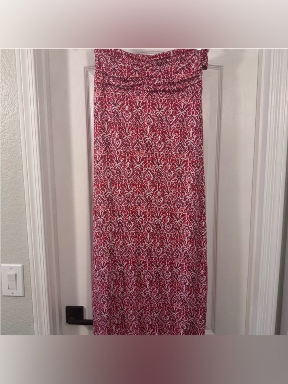 Michael Stars Red and White Printed Maxi Skirt - Picture 7 of 8